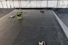 Flat roof waterproofing and insulation