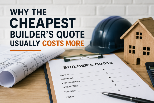 Why the Cheapest Builder’s Quote Usually Costs More